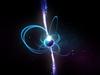 KIDS NEWS: An artist's impression of what the object might look like if it's a magnetar. Magnetars are incredibly magnetic neutron stars, some of which sometimes produce radio emission. Known magnetars rotate every few seconds, but theoretically, 