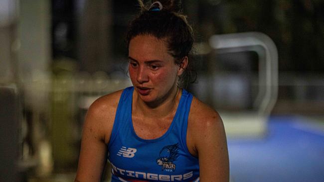 Brooke Peris in the first Festival of Hockey match between the Territory Stingers and Brisbane Blaze. Picture: Pema Tamang Pakhrin