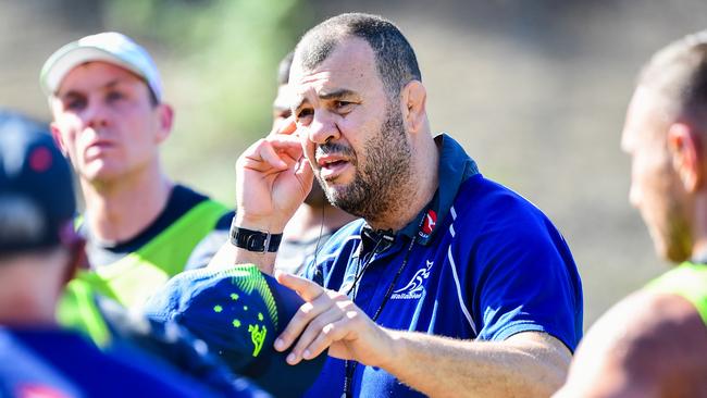 The Qantas Wallabies train at Wests Bulldogs Rugby Union Club, Brisbane. Head coach Michael Cheika. Photo: Rugby AU Media/Stuart Walmsley