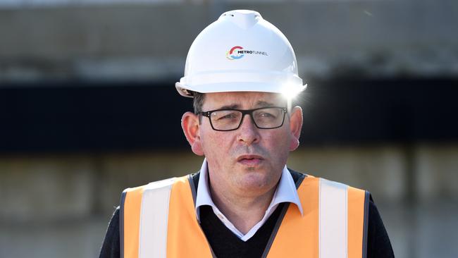 Victorian Premier Daniel Andrews in North Melbourne on Monday. Picture: Andrew Henshaw