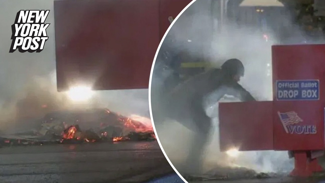 Explosive device causes ballot box to go up in flames