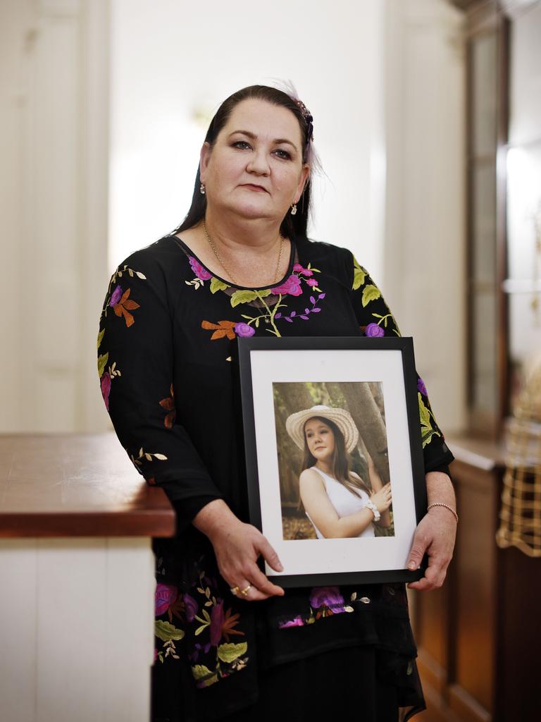 Emma Mason holds a photograph of her daughter Tilly Rosewarne. Picture: Sam Ruttyn