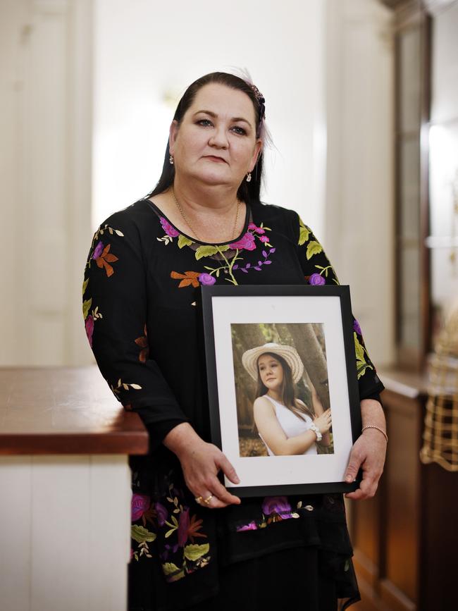 Emma Mason holds a photograph of her daughter Tilly Rosewarne. Picture: Sam Ruttyn