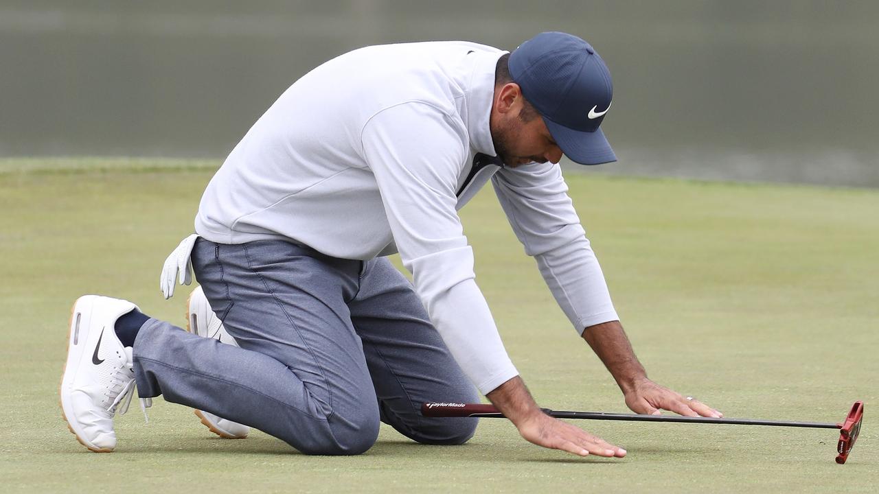 Jason Day has been on his knees in recent years. Picture: Jamie Squire / Getty Images / AFP