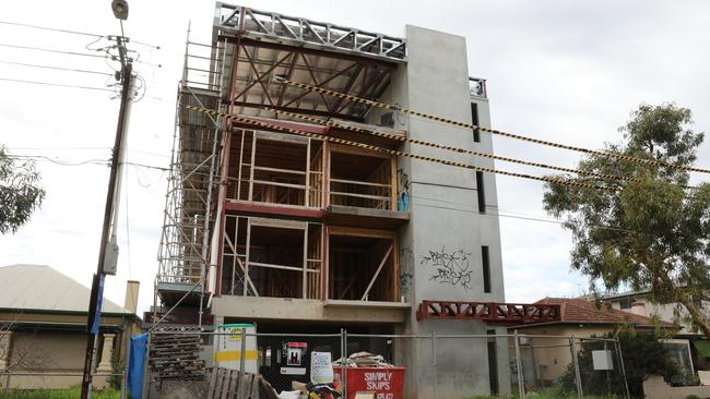 The Devonport Tce, Prospect building pictured in August. The council has given the owner and developer another six months to finish the building or face legal action. Picture Dean Martin