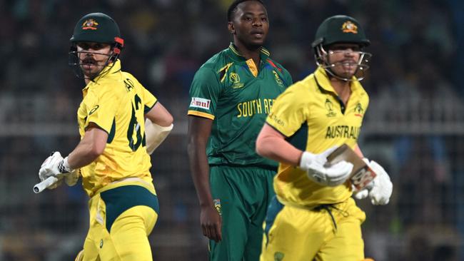 Travis Head and David Warner have made a fine start. (Photo by Arun SANKAR / AFP)