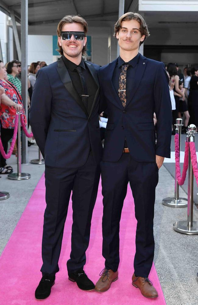 Brayden Marcuzzi and Alex Murphy at Meridan State College formal. Picture: Patrick Woods.