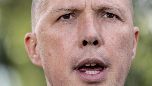 Home Affairs, Immigration and Border Protection Minister Peter Dutton. Picture: AAP/Glenn Hunt