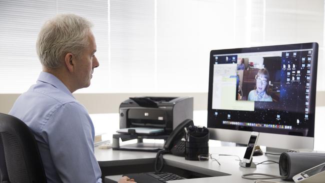 GP2U - Founder Dr James Freeman talks online with a patient.