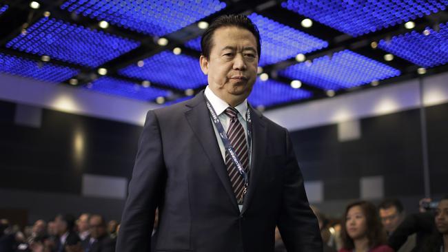 Meng Hongwei in Singapore in July last year. Picture: AP