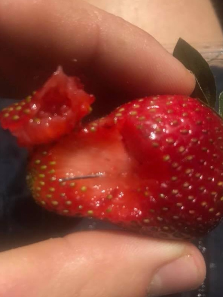 Hoani van Dorp was hospitalised after swallowing a needle in a strawberry. Picture: Facebook.