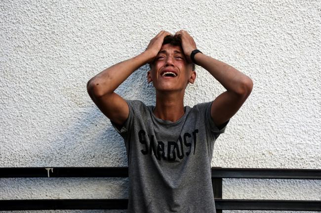 Damage from an Israeli air strike on a marketplace in the southern Lebanese city of Nabatiyeh