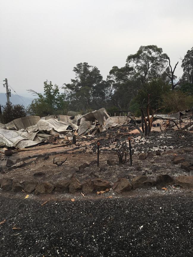 The remains of Jeffrey and Margie McCole's East Buchan farmhouse. Picture: Aaron McCole