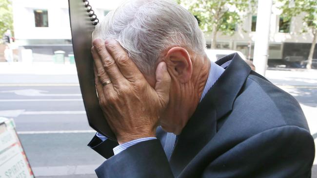 Nowhere to hide for former Christian Brother Stephen Farrell. Picture: David Crosling/AAP