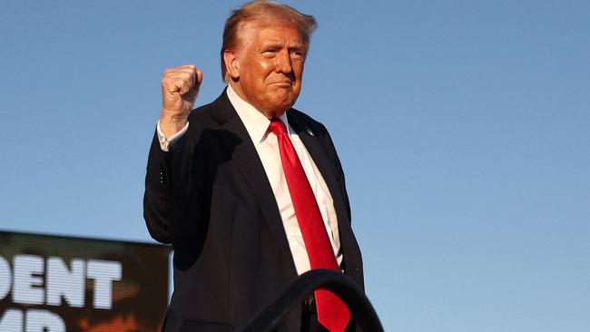 Republican presidential nominee, former US President Donald Trump at a campaign rally in California. Picture: AFP