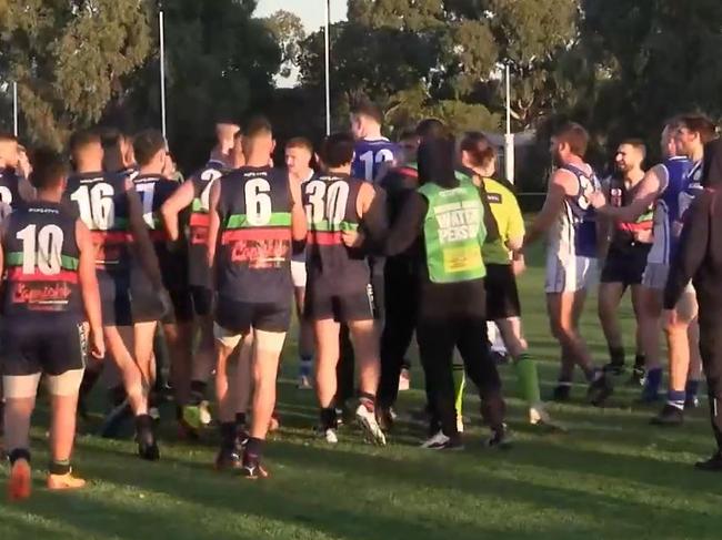 Ten suspended following fiery EDFL footy clash