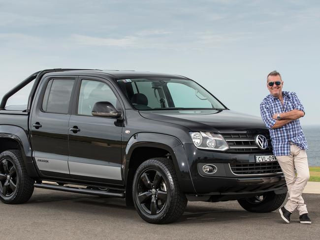 Jimmy Barnes with a Volkswagon Amarok.