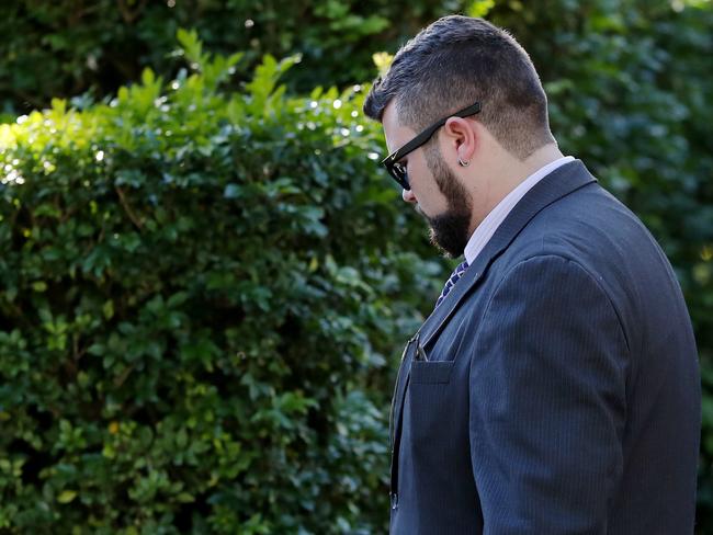 Fatal crash truck driver Samuel McLean pictured leaving Gosford Local Court last year. Picture: Sue Graham