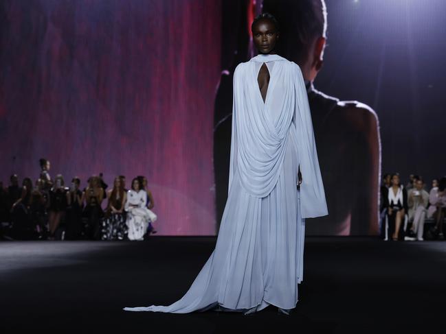 Glorious gowns! A model walks the runway during the MARIAM SEDDIQ show at Australian Fashion Week 2025 at Carriageworks on May 15, 2025 in Sydney, Australia. (Photo by Brendon Thorne/Getty Images)