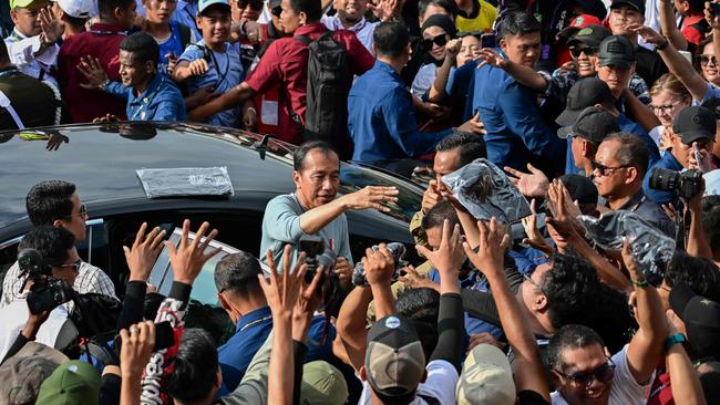 Indonesia's president Joko Widodo greets supporters at the recent Indonesian Grand Prix in Mandalika, West Nusa Tenggara. Picture: AFP