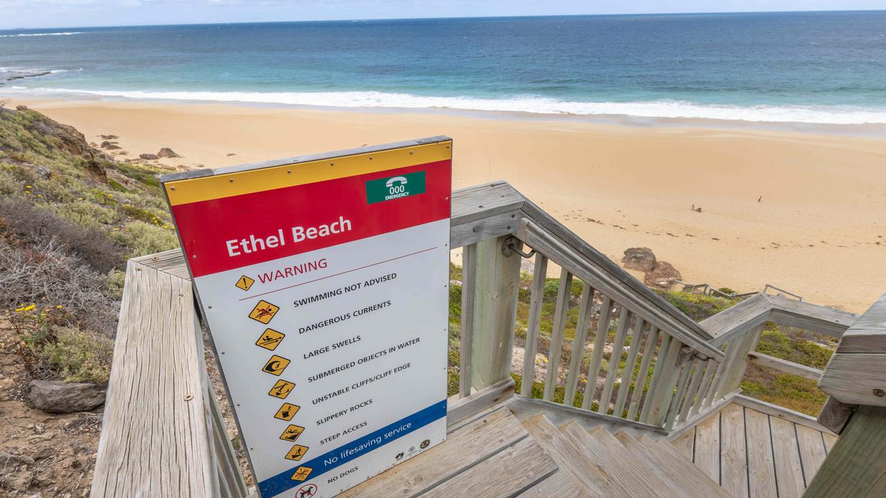Ethel Beach in South Australia where 15-year-old surfer Khai Cowley was fatally attacked by a shark. Picture: NCA NewsWire / Ben Clark
