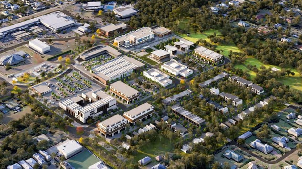 Concept art of the Highfields town centre master plan, which has been revamped by the Toowoomba Regional Council following a market-sounding report that saw input from developers.