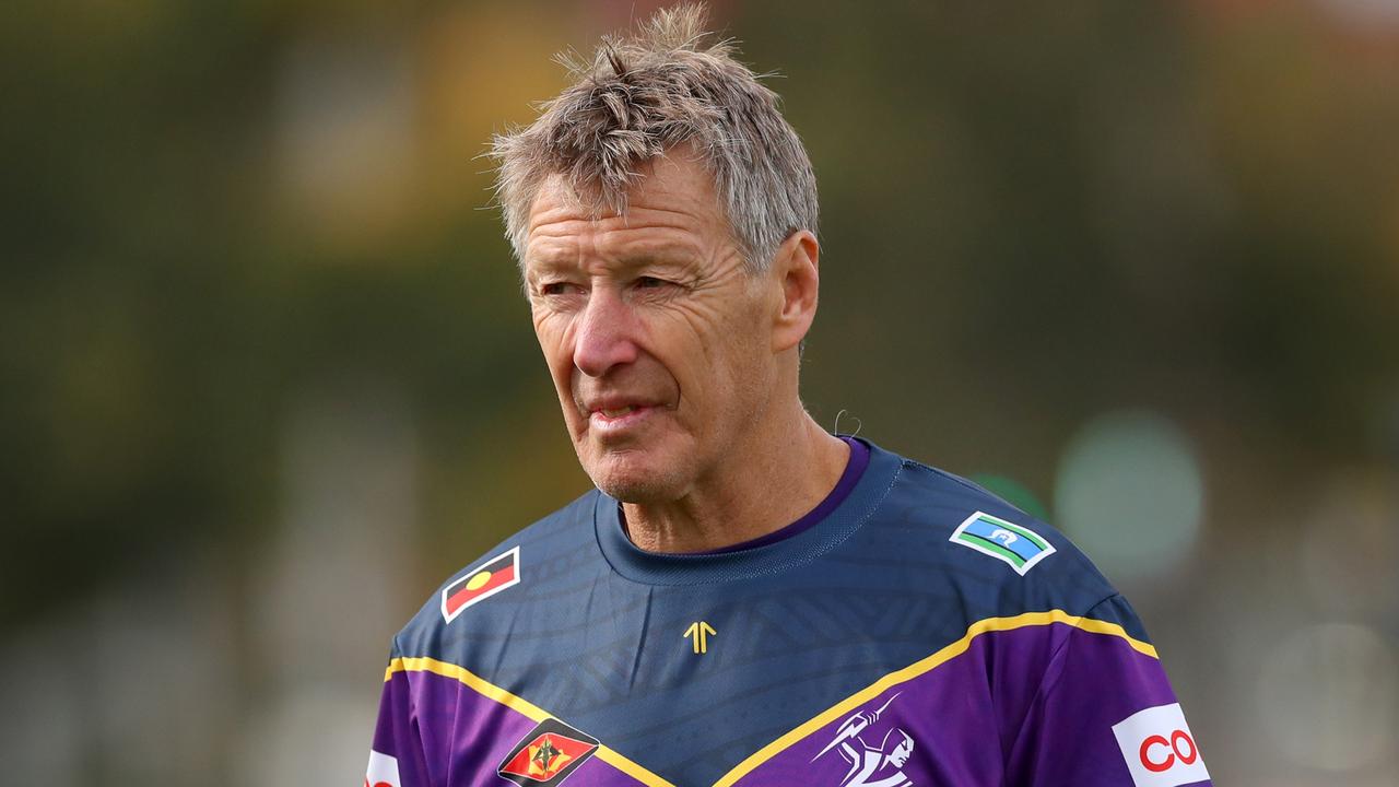 Storm coach Craig Bellamy says the NRL should consider going back to two referees. Picture: Kelly Defina/Getty Images