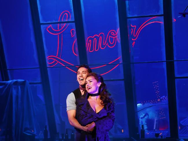 Des Flanagan (as Christian) and Alinta Chidzey (as Satine) ahead of the Sydney season of Moulin Rouge. Picture: Richard Dobson