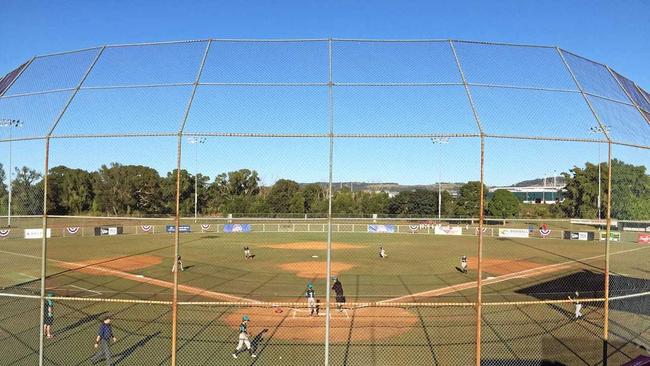 Sunny, warm weather greeted the start of the National Little League Baseball Tournament at the Albert Park complex in Lismore. Picture: Baseball Australia