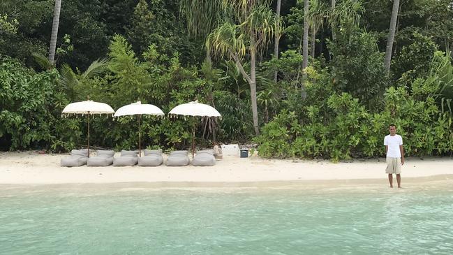 Afternoon beach setup in Raja Ampat, Indonesia. Picture: Penny Hunter