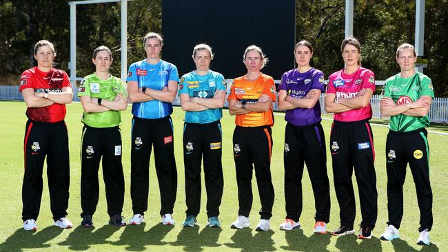 Some WBBL big names are yet to sign new deals. Last year’s leading players from left to right: Georgia Wareham, Rachael Haynes, Tahlia McGrath, Georgia Redmayne, Beth Mooney, Tayla Vlaeminck, Ellyse Perry, and Meg Lanning.