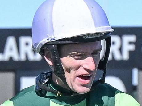 Lee Horner returns to the mounting yard on Pearlman (GB) after winning the Ciaron Maher Racing Maiden Hurdle at Sportsbet-Ballarat Racecourse on August 25, 2024 in Ballarat, Australia. (Photo by Reg Ryan/Racing Photos via Getty Images)