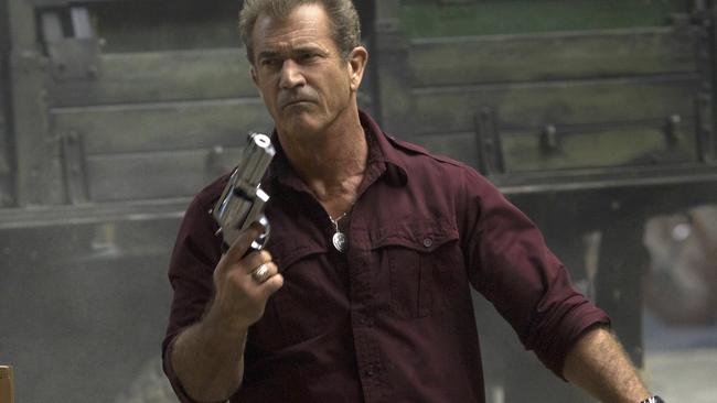 Tough nut ... Mel Gibson in a scene from The Expendables 3.