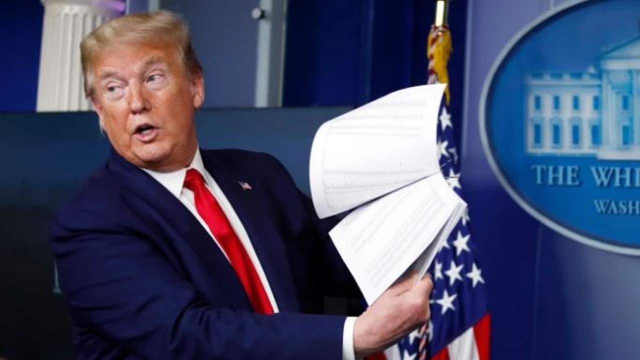 According to the National Archives, Trump took government records with him when he left office in January 2021. Picture: AP Photo/Alex Brandon via New York Post