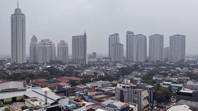 Commercial and residential buildings in Jakarta.