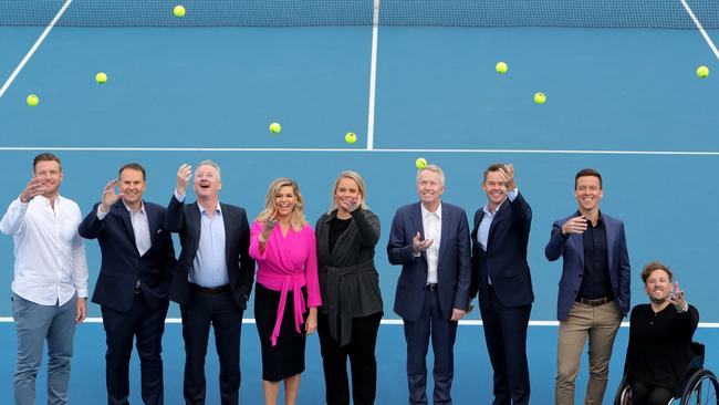 Nine’s presenters and commentators brought freshness to the tennis. Picture: Stuart McEvoy 