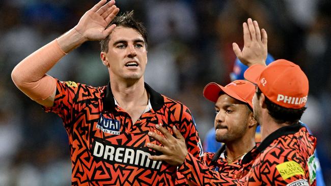 Pat Cummins was retained by Sunrisers Hyderabad for A$3.7 million. Photo: Punit PARANJPE / AFP.