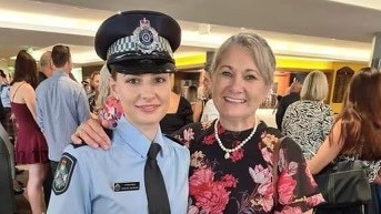 Queensland police officer Constable Rachel McCrow (L) was killed at Wiembilla by the Train family