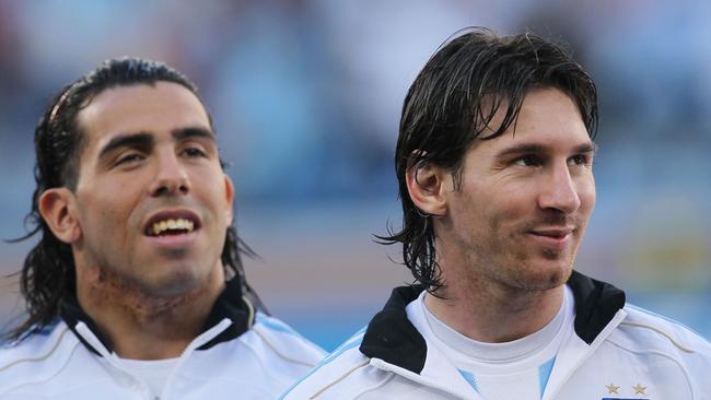 Carlos Tevez and Lionel Messi.