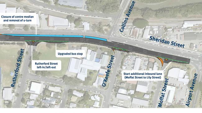 An artist's impression of the work on the Captain Cook Highway in Cairns.