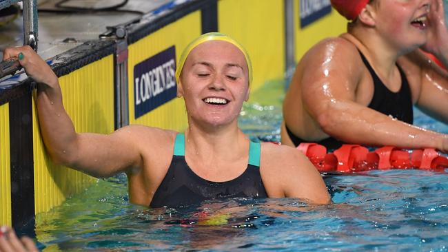 Ariarne Titmus after winning the women's 400m freestyle final.