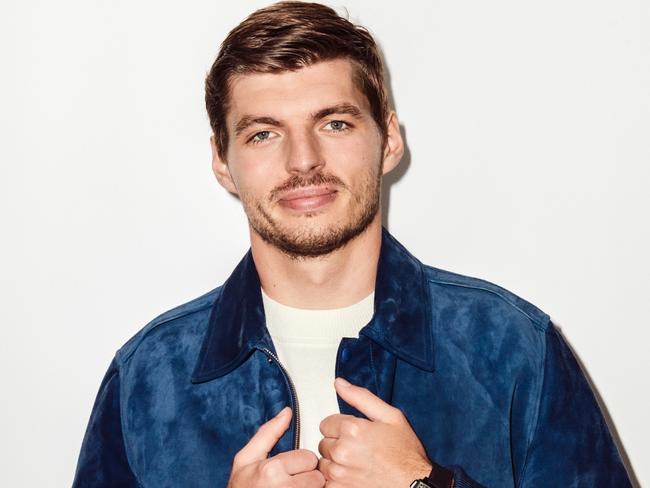 EMBARGO FOR WISH MAGAZINE. 07 MARCH 2025. Max Verstappen wears Berluti bomber jacket, Brunello Cucinelli T-shirt, his own pants and TAG Heuer titanium and leather strap Monaco Split-Seconds Chronograph watch. Photo:  Pierre-Alban Hue de Fontenay