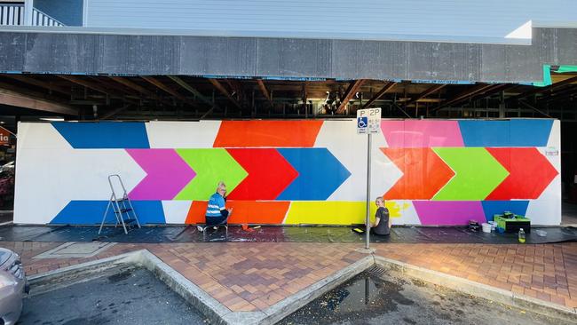 A work in progress: the mural in Mary Street, Gympie.