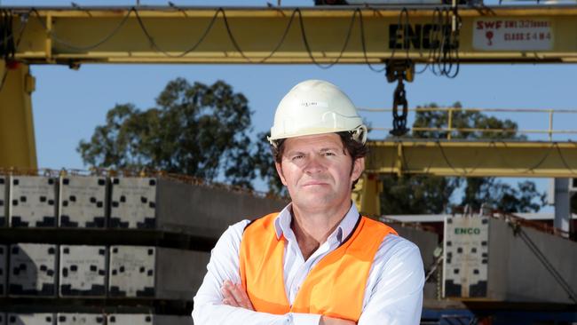 Steven James the General Manager of Enco Precast concrete who clashed with CFMMEU union officials. AAP Image/Steve Pohlner.