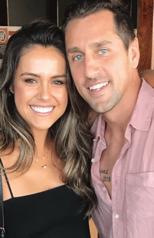 Mitch Pearce and his new girlfriend Kristin Scott. Picture: Instagram/@mitchpearce_7