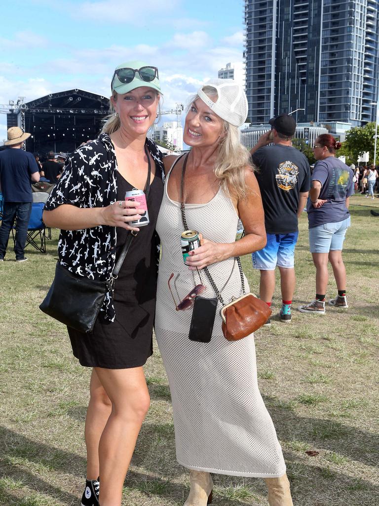 Louise Mann and Jill Vining at the Smashing Pumpkins Concert. Picture: Richard Gosling