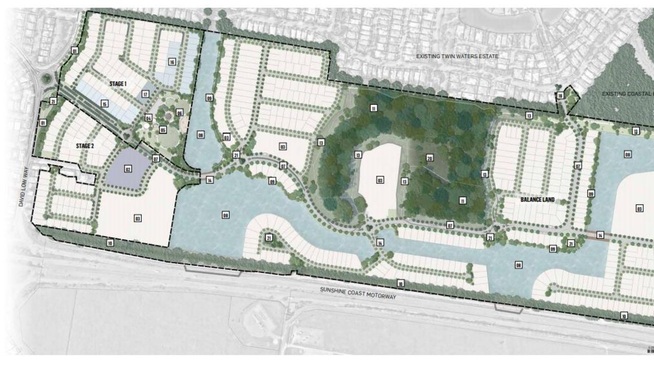 Designs for the Twin Waters West development.