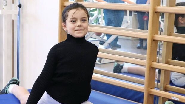 Oleksandra Paskal, 7, lost her leg in a Russian missile attack near Odesa in May 2022. PHOTO: ODESSA CITY COUNCIL