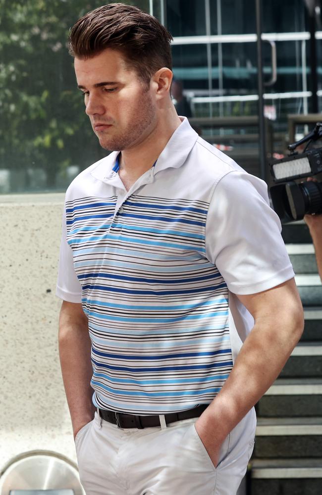 Eric Thomas aka Gable Tostee leaves Brisbane Magistrates Court after a hearing on drink-driving charges.