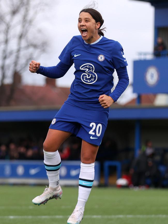 Sam Kerr is set to resume her career with Chelsea. Picture: Getty Images